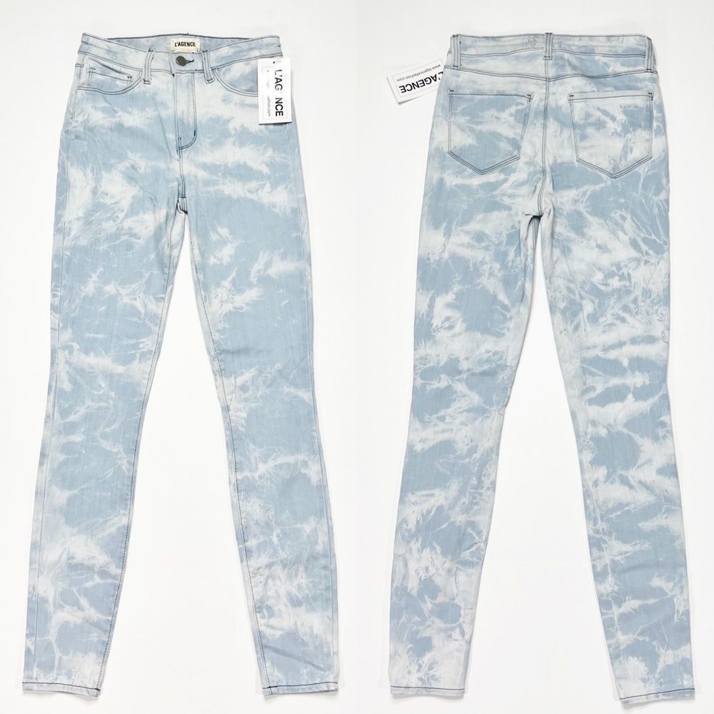 L'AGENCE Margot High-Rise Skinny Tie Dye Jeans Size 25